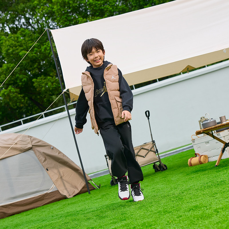 耐克乔丹大童三防羽绒服马甲冬季男童保暖防泼水JORDAN HQ8120,淘宝优惠券,粉丝福利购,淘宝优惠卷