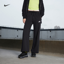 Nike Nike Official Woman Mid-Waist Broadleg Slim Suede Sports Pants Winter New Guard Pants Knit Casual FB2728