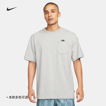 Nike Nike official male pocket T-shirt loose pure cotton casual embroidery FUTURA soft and comfortable DQ9296