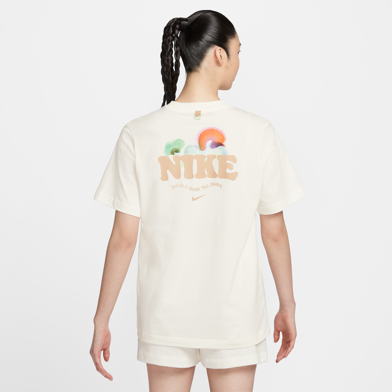 Nike耐克官方SPORTSWEAR女T恤夏季新款印花宽松纯棉针织棉HF6180 - 图1