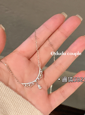 S925通体纯银项链高级感锁骨链女