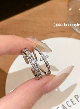 高级感戒指叠戴冷中冷门食指环女