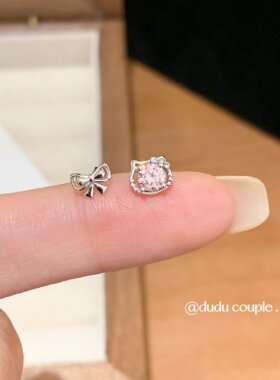 S999纯银耳钉养耳洞小巧免摘耳饰