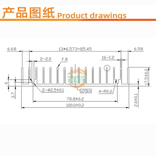 三极管散热器 带针带孔黑色立式铝散热片 PCB散热块30*100*18MM - 图0