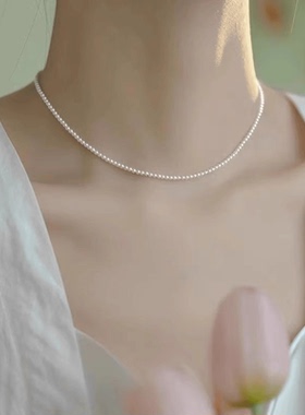 春夏简约白色珍珠项链女百搭ins风名媛时尚颈链气质高级感锁骨链