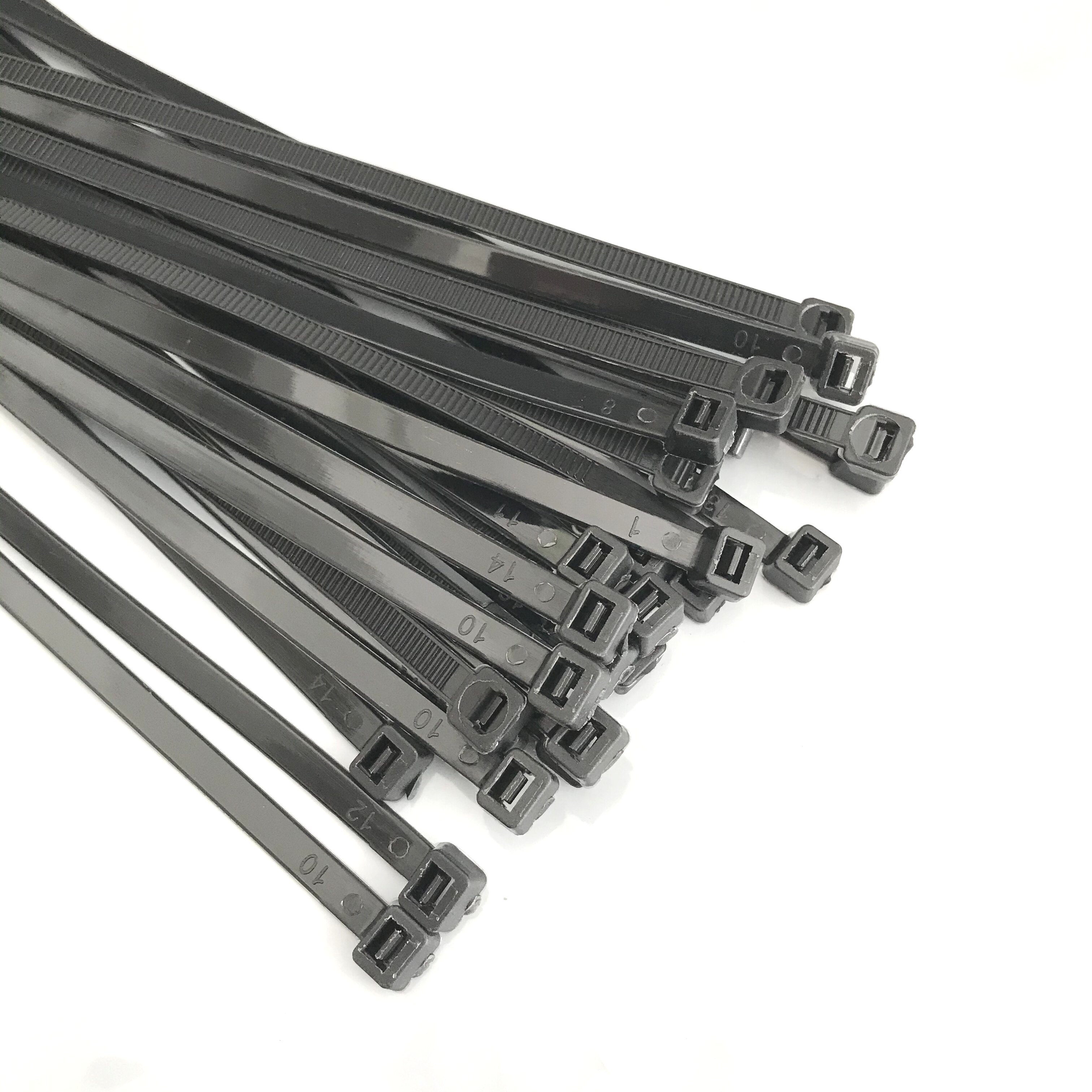高品质纯PA66新料材质白色黑色自锁式尼龙扎带3X100-10X500mm型号_虎窝淘