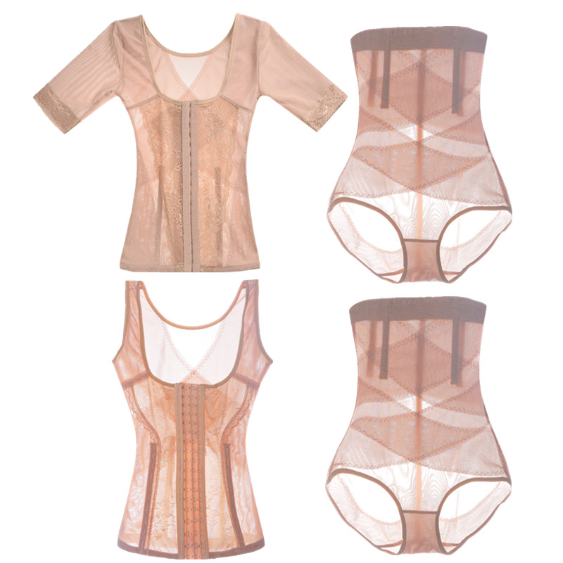 透气排扣加强收腹束腰分体塑身衣女夏超薄套装美体内衣提臀收手臂,淘宝优惠券,粉丝福利购,淘宝优惠卷