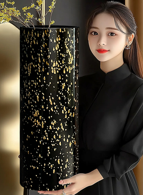 创意黑金超大号个性玻璃客厅插花