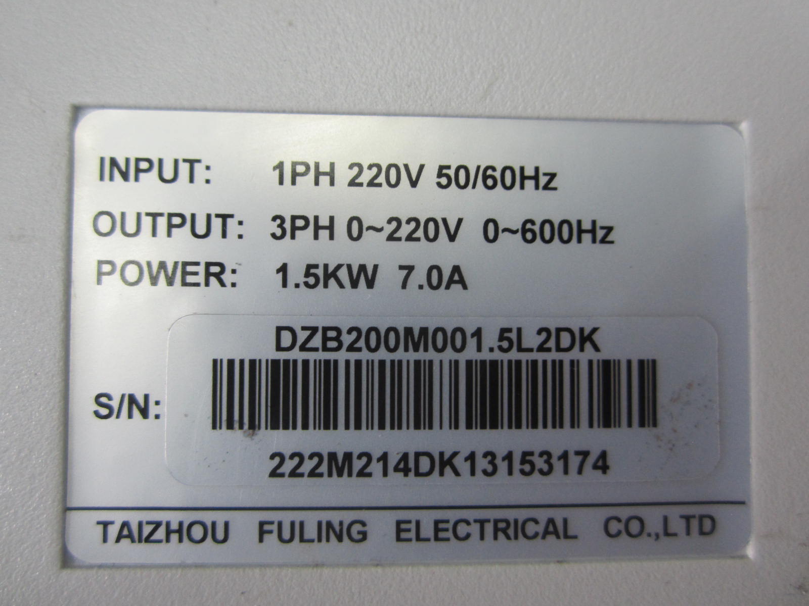 DZB200M001.5L2DK 富凌 雕刻机主轴变频器 维修 修东莞寮步 议价 - 图1
