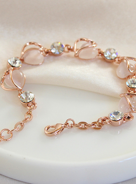 威妮华女合金猫眼石民族风手链