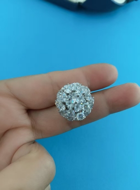 高级感水晶浩石食指夸张气质女时尚休闲镀金网红开口上班族戒指女