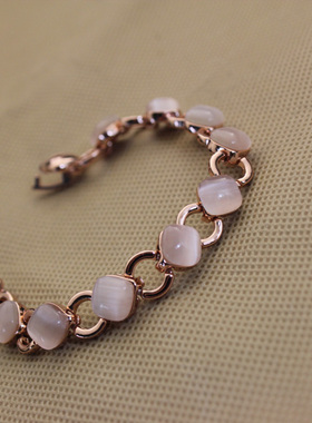 时尚风韩版猫眼石装饰品手环