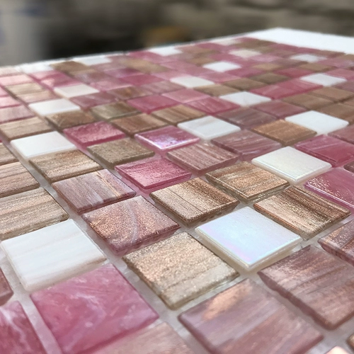 Мозаичная плитка стеклянная ванная комната в ванной комнате розовая градиент отель гостиной гостиная для душа фон стена простая и современная