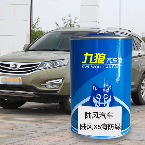 九狼汽车陆成风品漆喷漆中国红海防绿荣耀皓曜白逍遥皓月白红补漆 - 图0