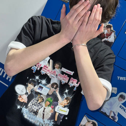 TWS一周年纪念周边同款短袖T恤kpop衣服棉宽松打底衫男女款春夏季 - 图3