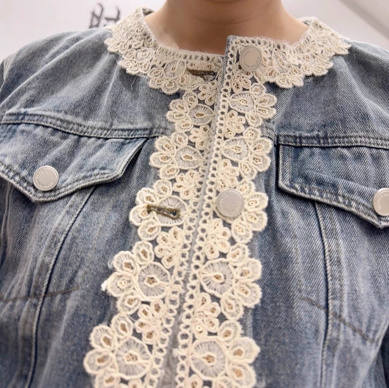 针丝缘子汇4088年货春款圆领牛仔外套加大女装胖妹妹减龄显瘦上衣,淘宝优惠券,粉丝福利购,淘宝优惠卷