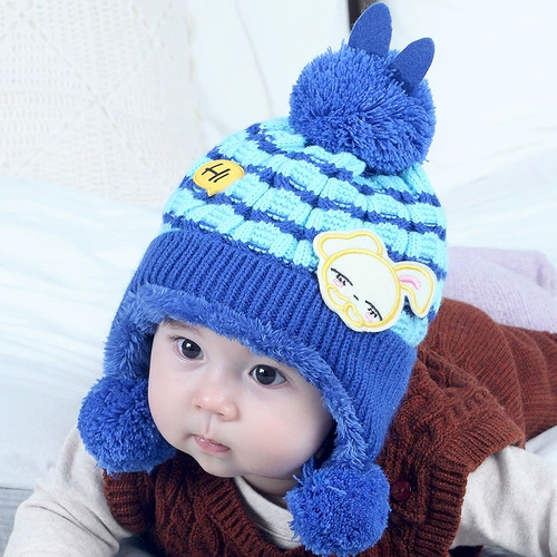 Демисезонная шерстяная детская зимняя удерживающая тепло шапка для новорожденных подходит для мужчин и женщин для девочек с капюшоном