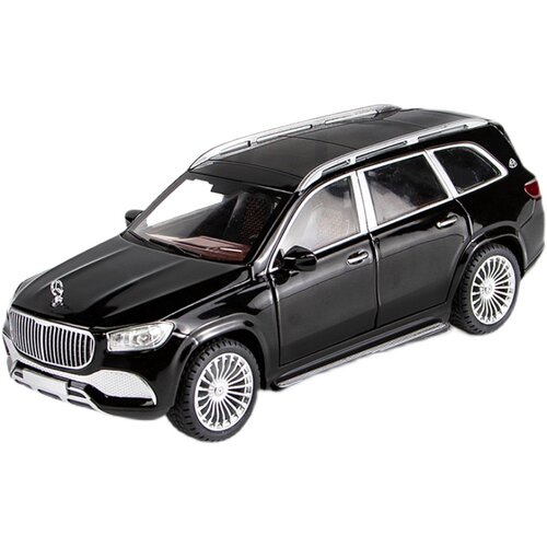 1:24奔驰迈巴赫GLS600合金车模型仿真越野车儿童声光玩具车小汽车 - 图3