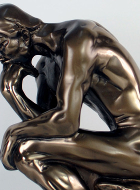 样板间办公室思想者思考者雕塑