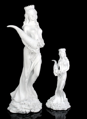 树脂招财财富女神雕像开业软装饰