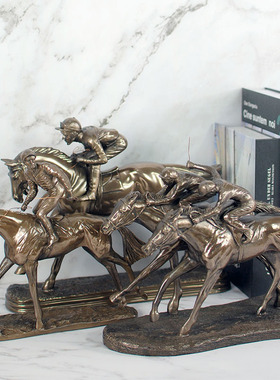 树脂商务送礼办公室赛马马术雕塑