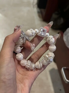 「雪花幽灵」白水晶手链女高端精致时尚显白显瘦高颜值小众设计