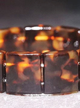 手排红花血山龟甲壳花色豹纹手环