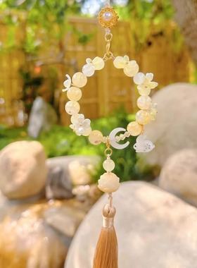 灵隐富桂花车挂中秋玉兔吊坠