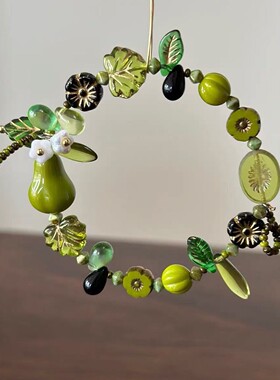 「青梨与春芽」绿色串珠自然植物系手链小众复古高级感手串手饰潮