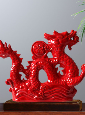 唐三彩陶瓷动物十二生肖桌面摆件