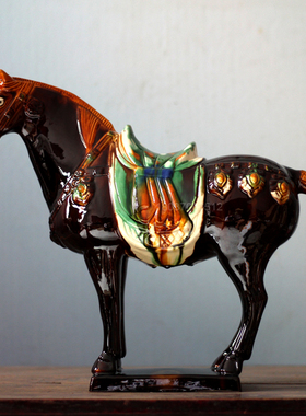 纯手工陶瓷祝福中式客厅博古架