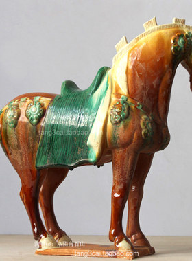 高超三花马艺术软装家居古董摆件