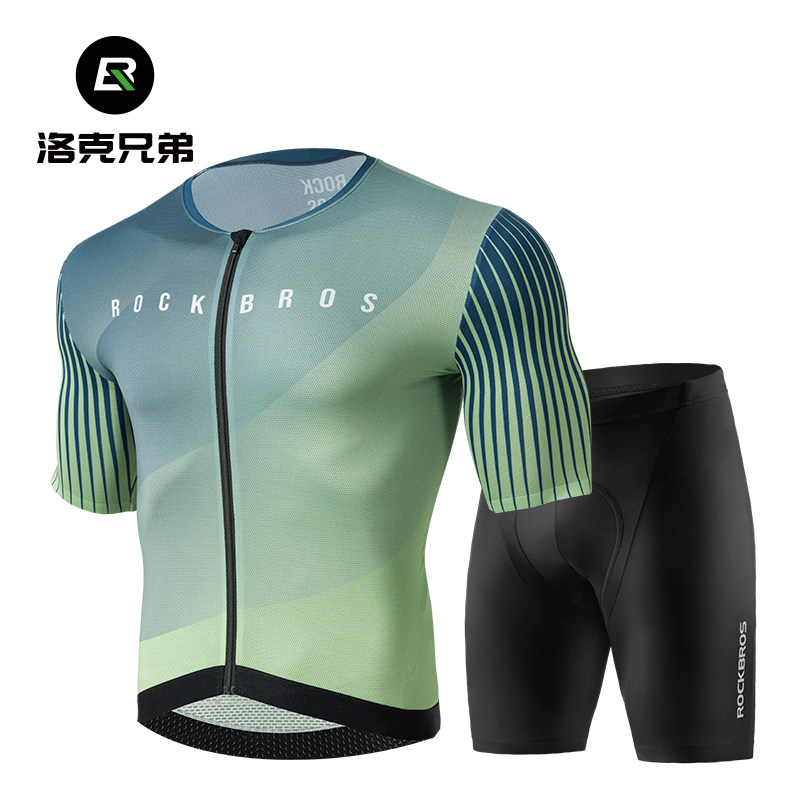 洛克兄弟骑行服套装夏季短袖运动服 洛克运动户外骑行服