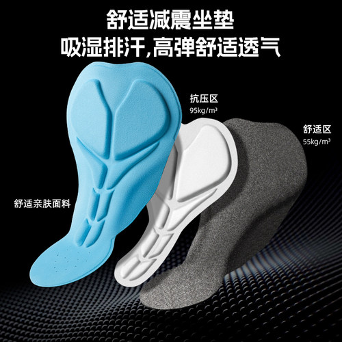 洛克兄弟骑行内裤短裤山地公路车裤子海绵护垫透气男款自行车装备 - 图2