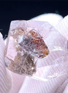 天然水晶全包裹黄色矿物颗粒随形裸石男女款配饰品项链吊坠特惠