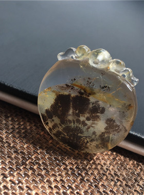 天然水晶异象孔雀开屏男女款吊坠