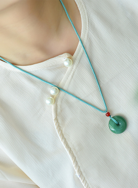 情侣玉转运珠平安扣水晶