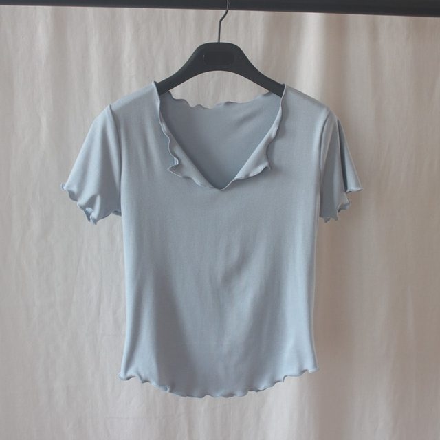 ເສື້ອຍືດແຂນສັ້ນ Slim Fit Modal Fungus Practice Dance T-Shirt