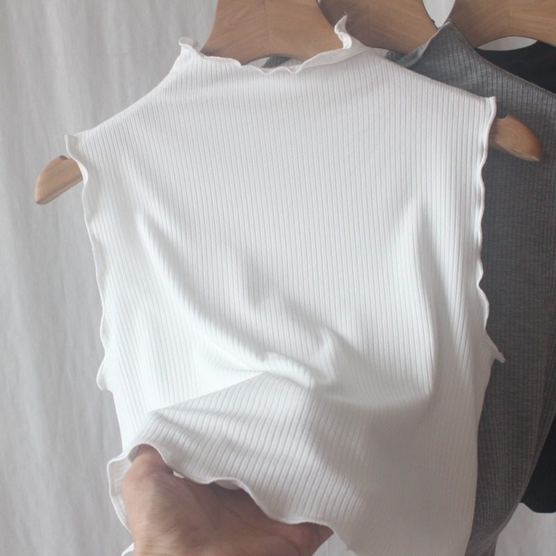 气质半高领无袖大码内搭短款女秋冬假领子针织打底衫胖子女士背心,淘宝优惠券,粉丝福利购,淘宝优惠卷
