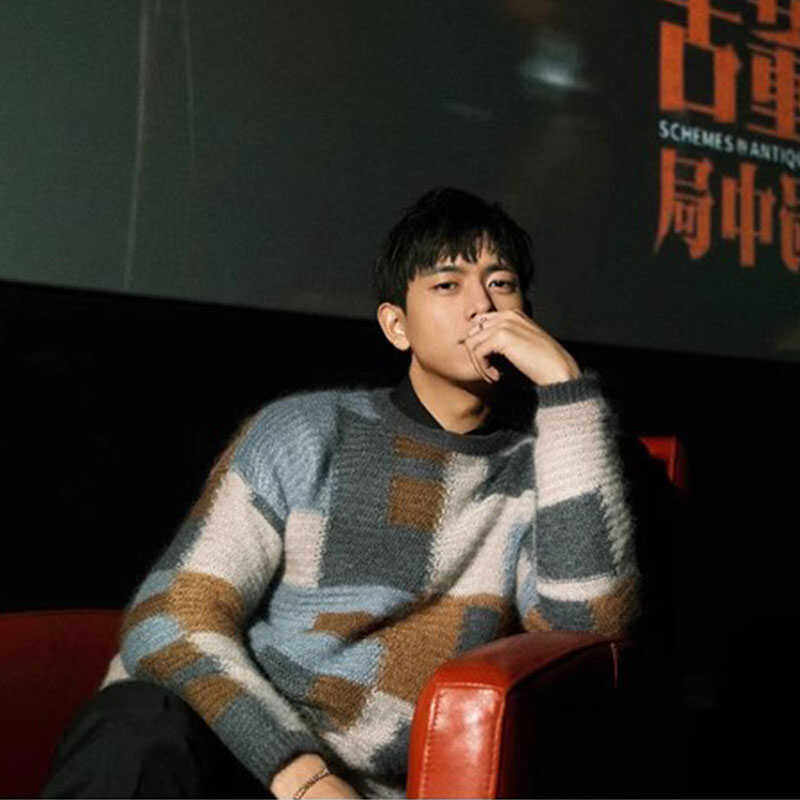 2025冬季新款圆领羊绒衫男100纯羊绒撞色针织衫宽松青少年毛衣,淘宝优惠券,粉丝福利购,淘宝优惠卷