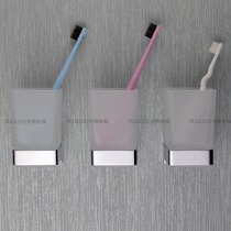 Punch-free hanging wall gargling cup holder toilet toothbrush tooth cylinder frame new light and luxurious wind toothbrush shelf