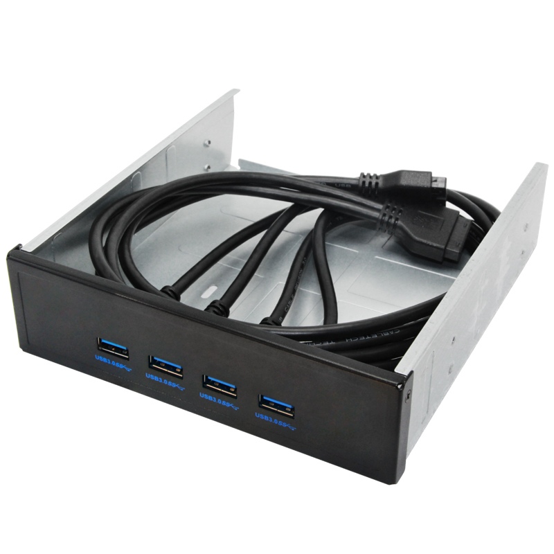 SSU USB3.0前置面板光驱位软驱位面板19PIN/20PIN转USB3.0扩展HUB - 图3