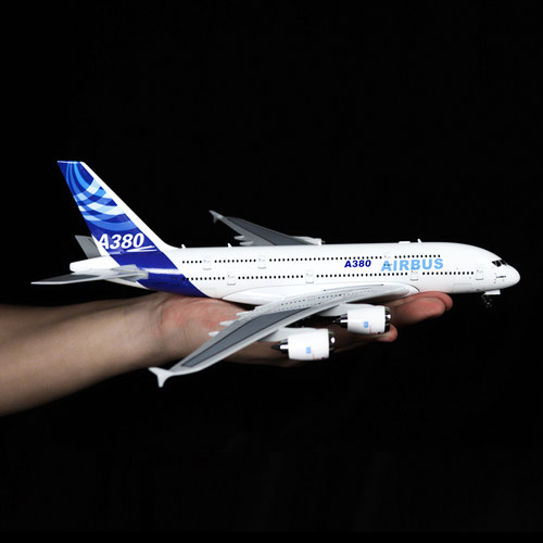 空客380仿真合金飞机模型成品南方航空阿联酋a380带轮子客机玩具 - 图0