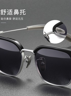 偏光墨镜方形大框男款近视墨镜