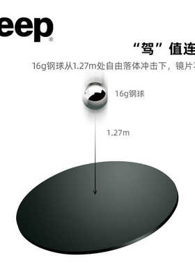 JEEP吉普偏光玻璃太阳镜耐磨眼镜