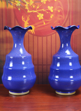 钧瓷花瓶竹节瓶家居装饰品