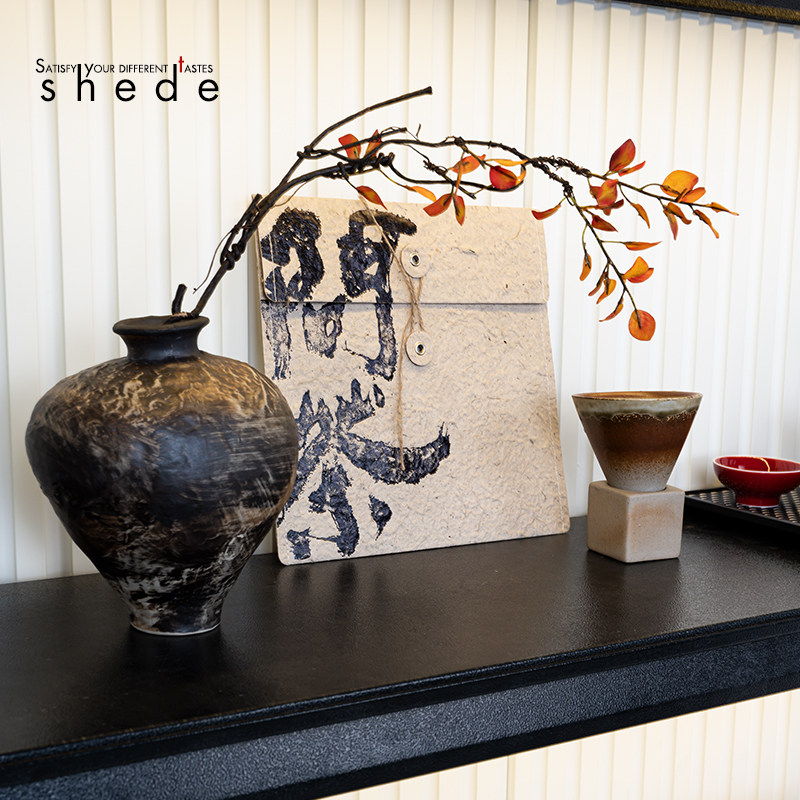 新中式样板间展厅博古架茶室茶具摆件茶饼茶袋子书架软装饰品组合,淘宝优惠券,粉丝福利购,淘宝优惠卷