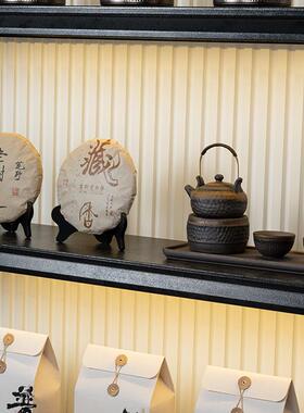 中式样板间茶室茶桌茶柜装饰摆件
