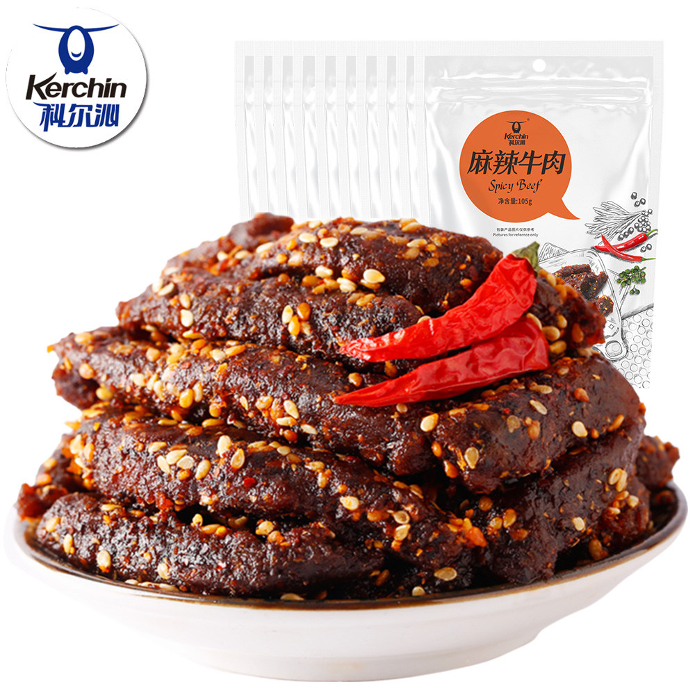 科尔沁105g*10麻辣牛肉干 科尔沁食品牛肉类