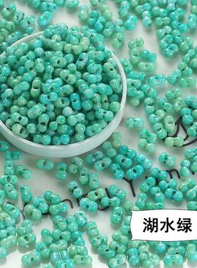 超优2*4mm毕加索花生珠玻璃米珠